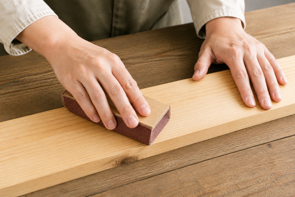 木工のサンドペーパーは何番を使う？番手の順番や塗装前の下地処理について